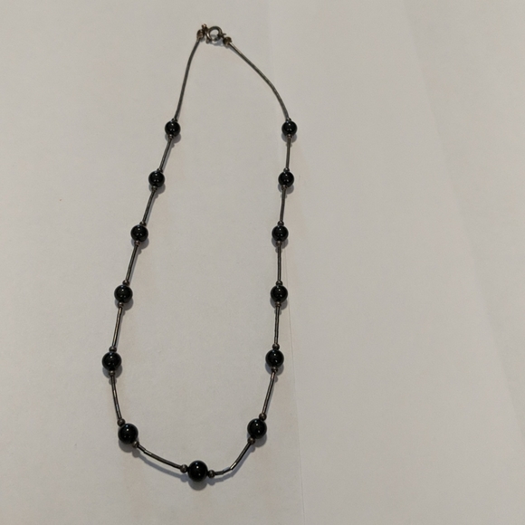 Lia Sophia black beaded necklace - Picture 1 of 4